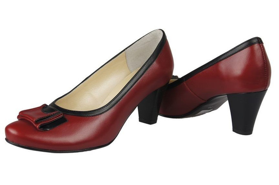 Damenschuhe Pumps, Naturleder, Rot 824 ElitaBut