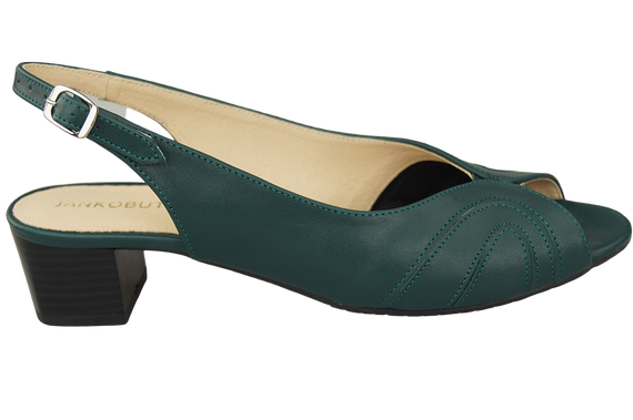 Damenschuhe Sandalen, Naturleder, Malachit 991 ElitaBut