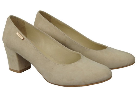 Damenschuhe Pumps Beige Naturleder Wildleder 125 ElitaBut