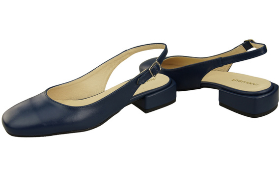 Damen Schuhe Sandalen Marineblau Flacher Absatz Naturleder 206 ElitaBut