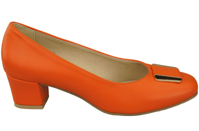 Damenschuhe Pumps Naturleder 187 Orange ElitaBut