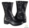 Damenstiefel, Naturleder, Schwarz 743 ElitaBut