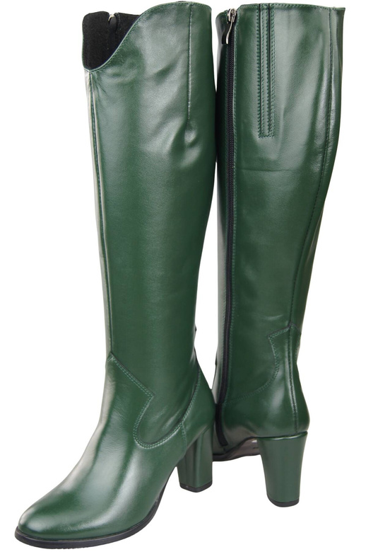 Stilvolle Damen Smaragdgrün Stiletto Stiefel Naturleder 211 ElitaBut