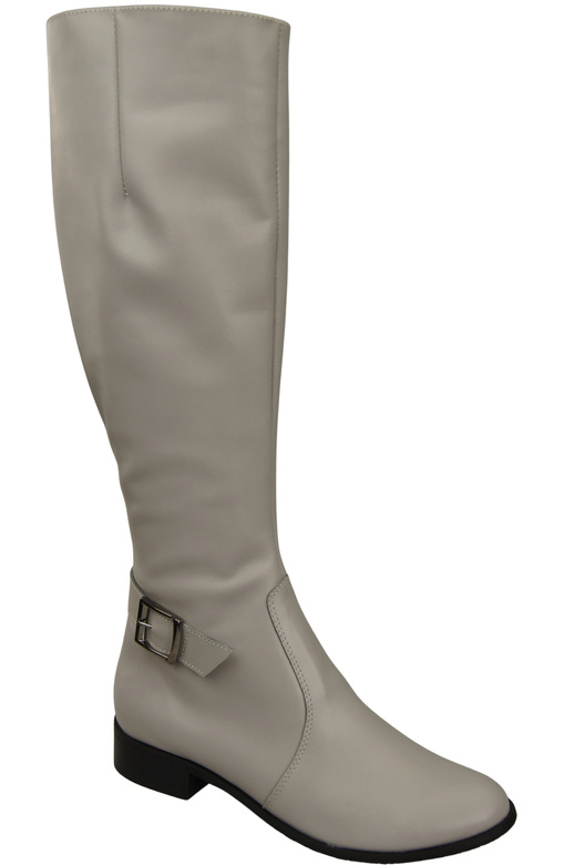 Damen-Lederstiefel Helle Esche Gefüttert Offiziersstiefel, Flach 225 ElitaBut
