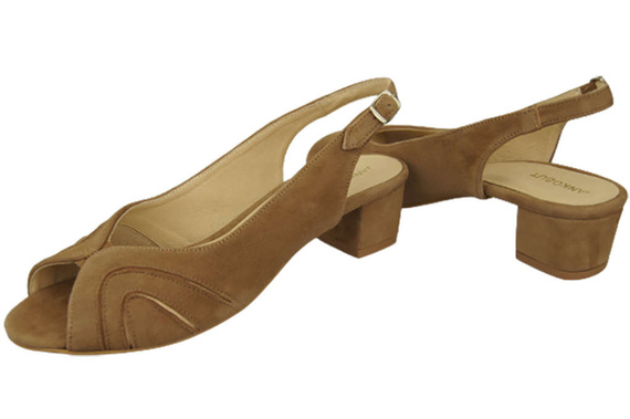 Damenschuhe Sandalen, natürliches Wildleder, Olive 991 ElitaBut