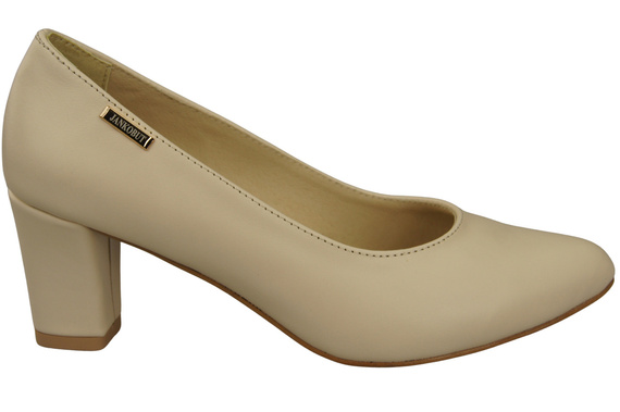Klassische Glatt Damen Beige Naturleder Schuhe 213 ElitaBut