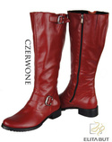 Damenstiefel, Stiefel, Naturleder, rot 747 ElitaBut