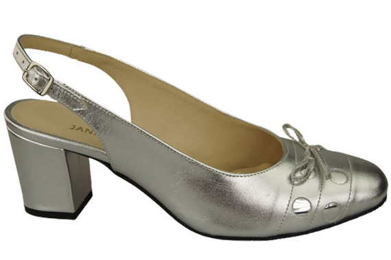 Damenschuhe Silberne Sandalen, Naturleder 167 ElitaBut