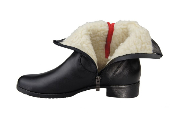 Damenschuhe Stiefel, Naturleder, Schwarz 811 ElitaBut