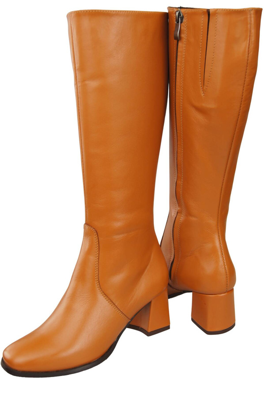 Bequeme Damen Rotes Niedrig Absatz Stiefel Naturleder 212 ElitaBut