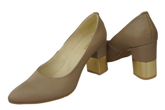 Damenschuhe Cappuccino-Pumps Naturleder 144 ElitaBut