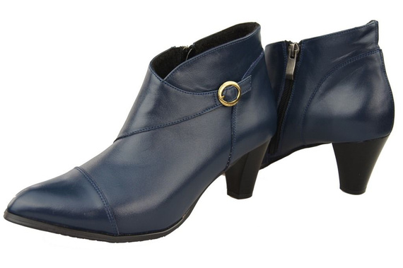 Damen-Winterstiefel, Naturleder, Marineblau 100 von ElitaBut