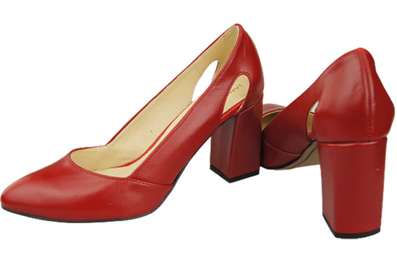 Damenschuhe Rote Pumps, Naturleder 184 ElitaBut