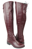 Schuhe Damenstiefel Stiefel Overknee-Stiefel Naturleder Burgund 121 ElitaBut