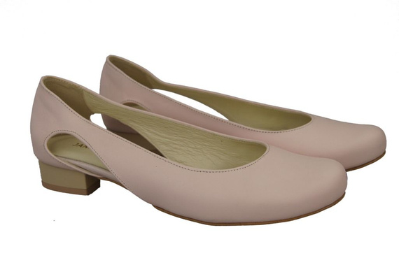 Damen-Ballerinas Puderrosa, Naturleder 103 ElitaBut