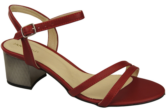 Damenschuhe Rotes Naturleder 197 Sandalen, die den Fuß sinnlich enthüllen ElitaBut