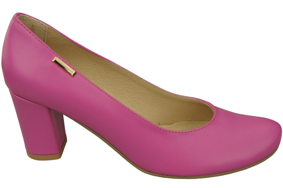 Klassische Damen Fuchsie Leder Mandel Nase Pumps 201 ElitaBut