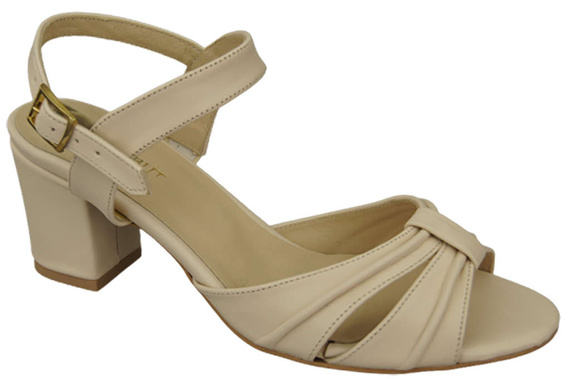 Damenschuhe Beige Sandalen, Naturleder 168 ElitaBut