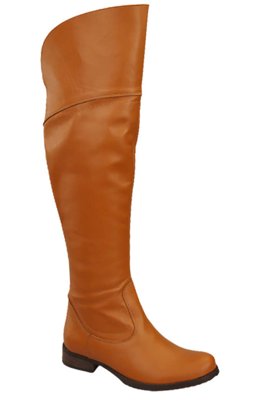 Schuhe Damenstiefel Stiefel Overknee-Stiefel, Naturleder, Rot 638 ElitaBut