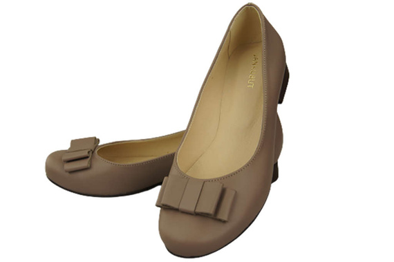 Damen Ballerinas Naturleder Cappuccino Dunkel 702 ElitaBut