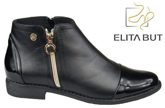 Damenschuhe Stiefel, Naturleder, Schwarz 877 ElitaBut