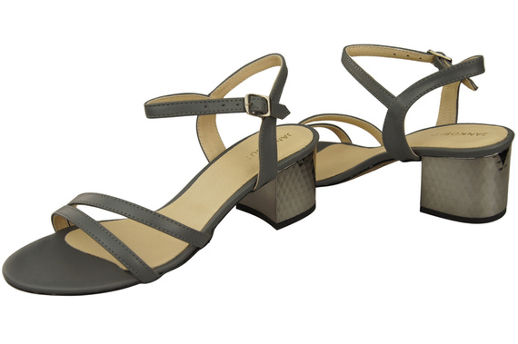 Damenschuhe Graues Naturleder 197 Sinnlich freizügige Fußsandalen ElitaBut