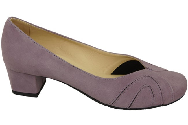 Damenschuhe Pumps aus natürlichem Wildleder Lila 786 Z ElitaBut