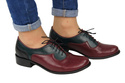 Schuhe Schnürschuhe, Naturleder, Burgund Damen 953 ElitaBut
