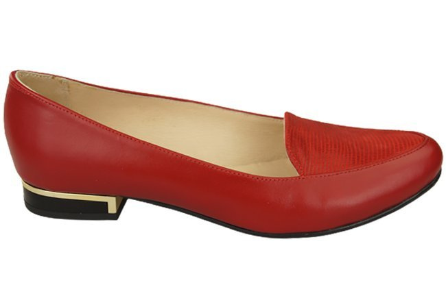 Damen Ballerinas Lords, Naturleder, Rot 908 ElitaBut