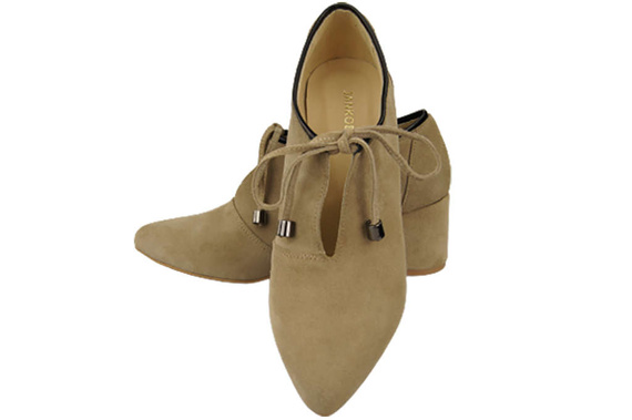 Damenschuhe Beige Schuhe, natürliches Veloursleder 183 ElitaBut