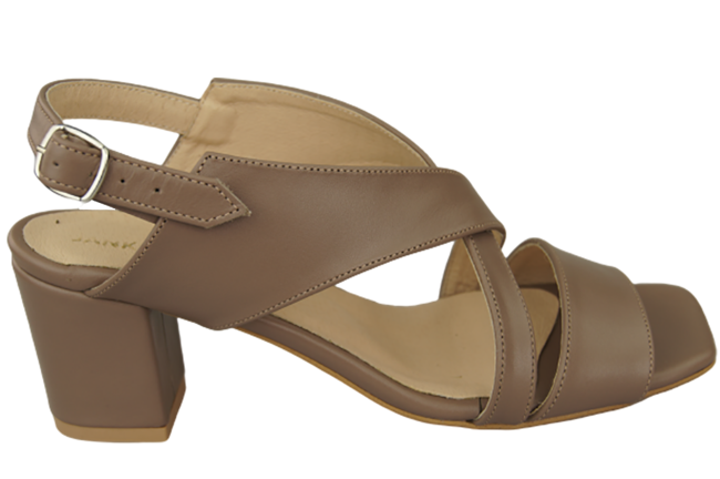 Damenschuhe Cappuccino Sandalen Naturleder 149 ElitaBut