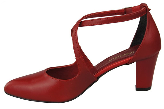 Damenschuhe Sandalen Niedriger Absatz Rotes Naturleder 102 ElitaBut