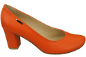 Klassische Damen Orange Leder Mandel Nase Pumps 201 ElitaBut