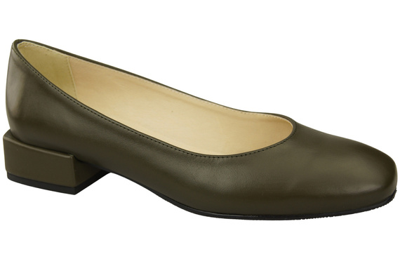 Bequeme Frauen Schuhe Olive Flats Natural Leder 204 ElitaBut