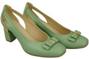 Schuhe Damen Mint Pumps aus Naturleder mit dekorativem Absatz 199 ElitaBut