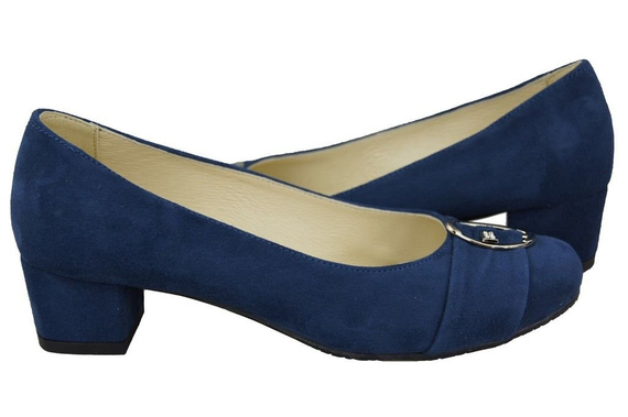 Damenschuhe Pumps Marineblau Naturleder Wildleder 135 ElitaBut
