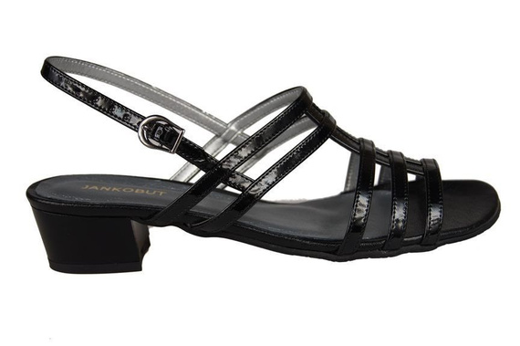 Damenschuhe Sandalen mit flachem Absatz Schwarz 622 ElitaBut