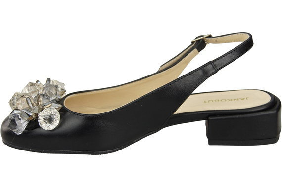 Damen Schuhe Schwarze Sandalen mit Kristallen Naturleder 215 ElitaBut