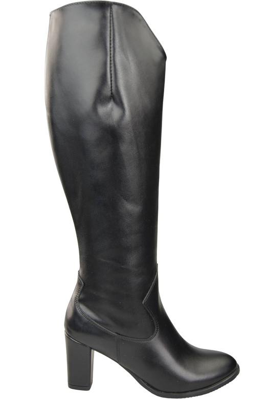 Stilvolle Damen Schwarz Stiletto Stiefel Naturleder 211 ElitaBut