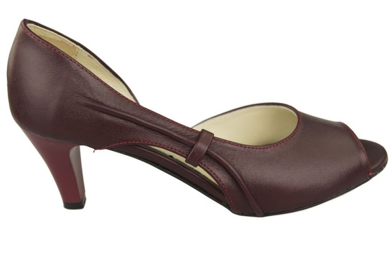 Damenschuhe Sandalen Burgund Naturleder 566 ElitaBut