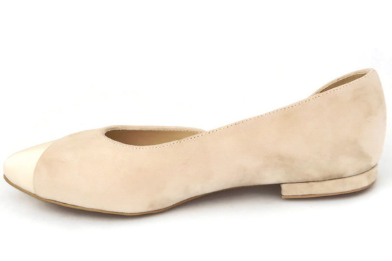 Damenschuhe Ballerinas Beige, Naturleder, Wildleder 146 ElitaBut