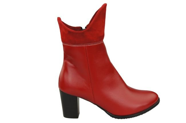 Damen-Winterstiefel, Naturleder, Rot 137 ElitaBut