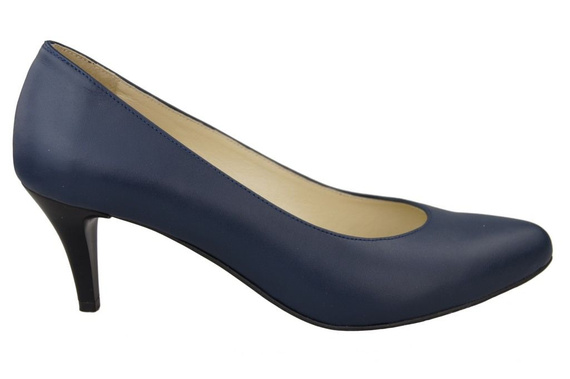 Damenschuhe Pumps, Naturleder, Marineblau 825 ElitaBut