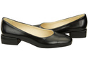 Bequeme Frauen Schuhe Schwarz glänzend Flats Natural Leder 204 ElitaBut
