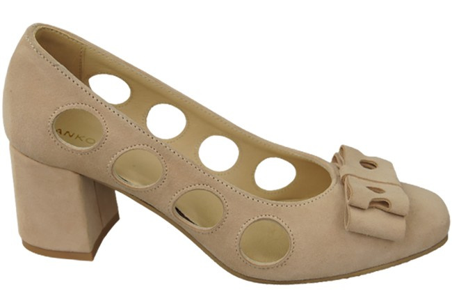 Damenschuhe Pumps rosa Puder natürliches Wildleder 182 ElitaBut