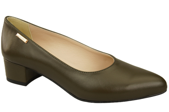 Damen Pumps Olive mit niedrigem Absatz zeitlose Eleganz und Komfort 220 ElitaBut