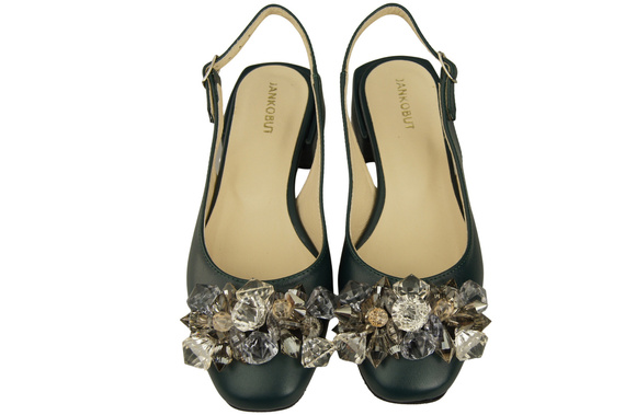 Damen Schuhe Malachit Sandalen mit Kristallen Naturleder 215 ElitaBut