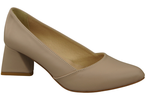 Damen Pumps Cappuccino Blass Echtleder Spitz Zehen Absatz ElitaBut 221