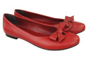 Damen Ballerinas Rot, Naturleder 998 ElitaBut