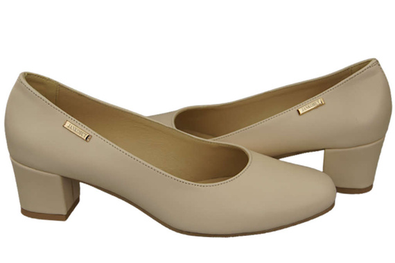Damenschuhe Pumps Naturleder 172 Beige ElitaBut